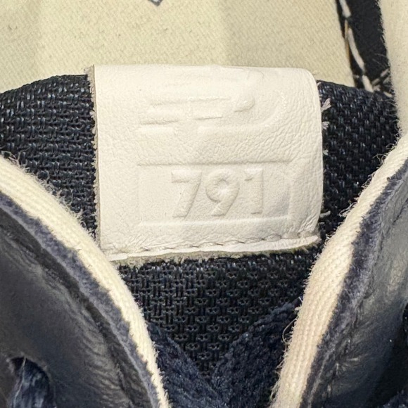 NEW BALANCE 791 x J Crew Navy Blue Leather Mens Sneakers Size 11.5 Shoes - Picture 8 of 9